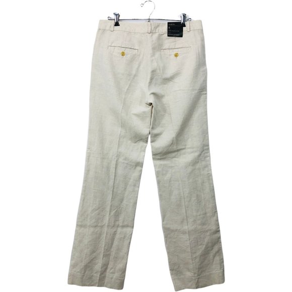 BR Women's Martin Linen Cotton Straight Trousers - Picture 2 of 8